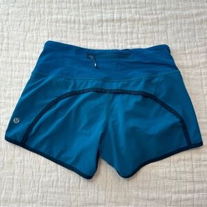 Lululemon Women's Run Times Shorts Size 2 Blue/teal? Lightweight Running